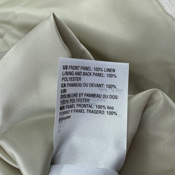 Bar III Mens Slim Fit 100% Linen Suit Vest Tan Beige L - Picture 4 of 4